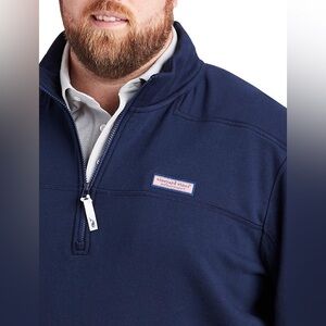 Vineyard Vines by Shep and Ian Navy Collegiate Quarter Zip Shep Shirt Pullover.